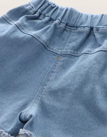 ⁦طقم بناتي مكون من بلوزة بأكمام قصيرة وشورت جينز.⁩ - الصورة ⁦12⁩