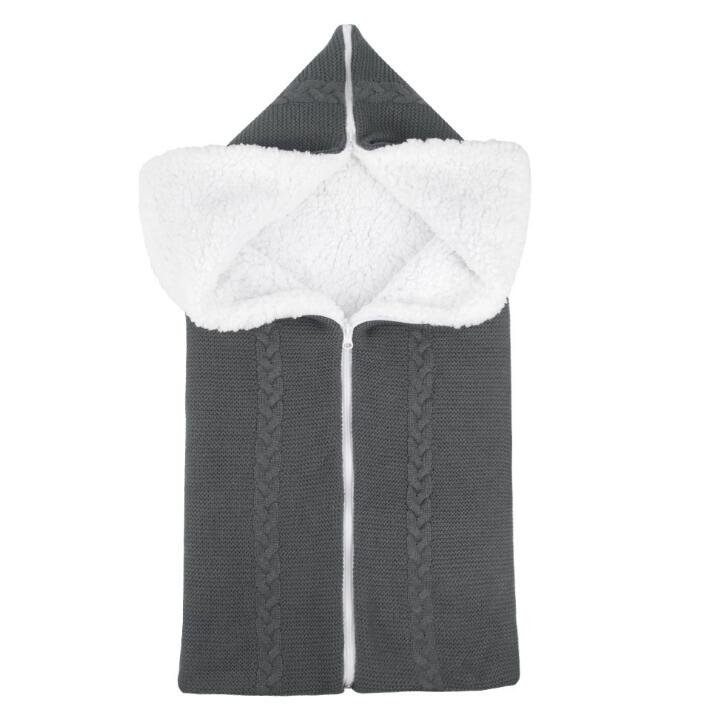 بطانية قماط للاطفال من الصوف المحبوك ناعمة لنوم الطفل - لعربة الاطفال - الصورة 8