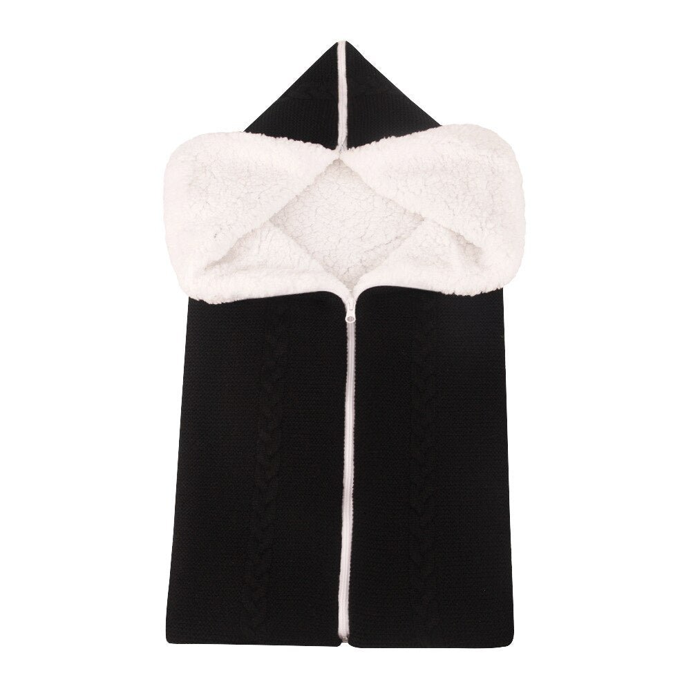 بطانية قماط للاطفال من الصوف المحبوك ناعمة لنوم الطفل - لعربة الاطفال - الصورة 5