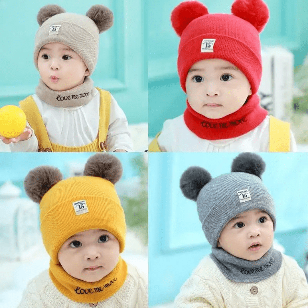 قبعات محبوكة ودافئة للشتاء مع وشاح