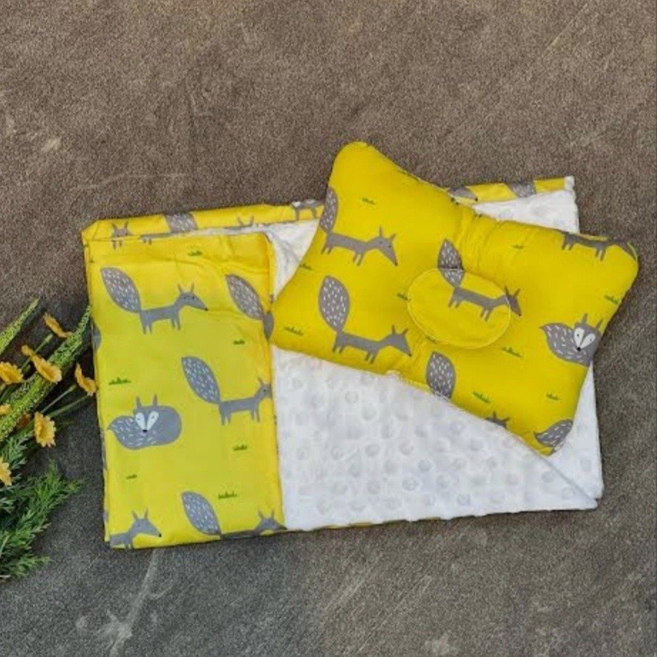 طقم بطانية ناعمة مع وسادة بنمط حديث